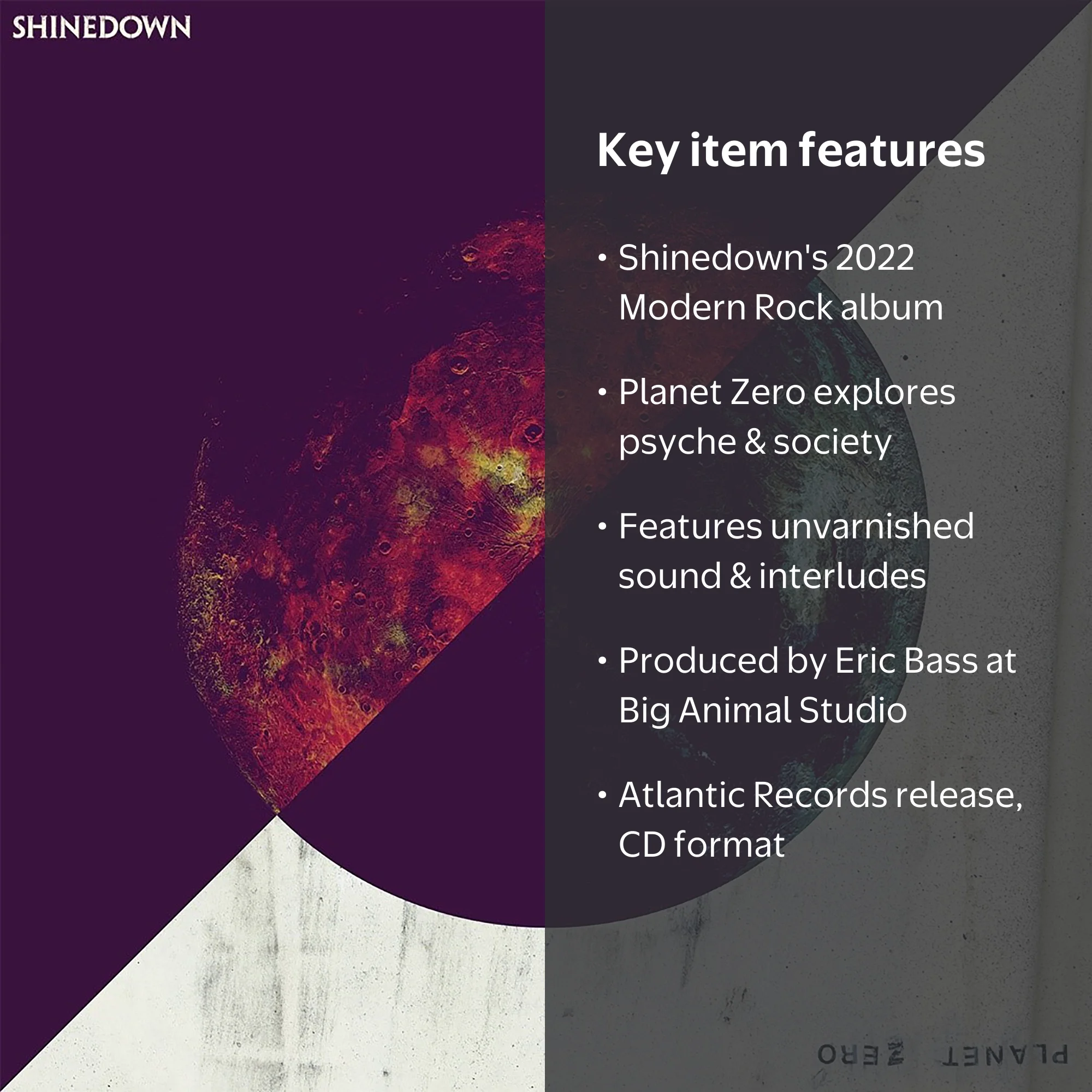 Shinedown Planet Zero CD, Music & Performance, Atlantic - Walmart.com