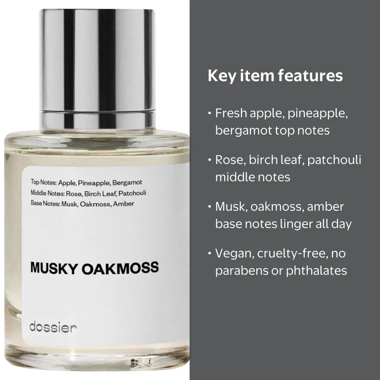 Dossier Musky Oakmoss Eau De Parfum, Inspired by Creed's Aventus