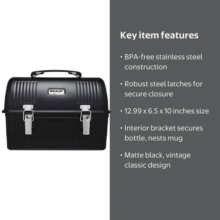 STANLEY CLASSIC LUNCH BOX ブラック Stanley The Legendary Classic Easy To Carry Stainless Steel