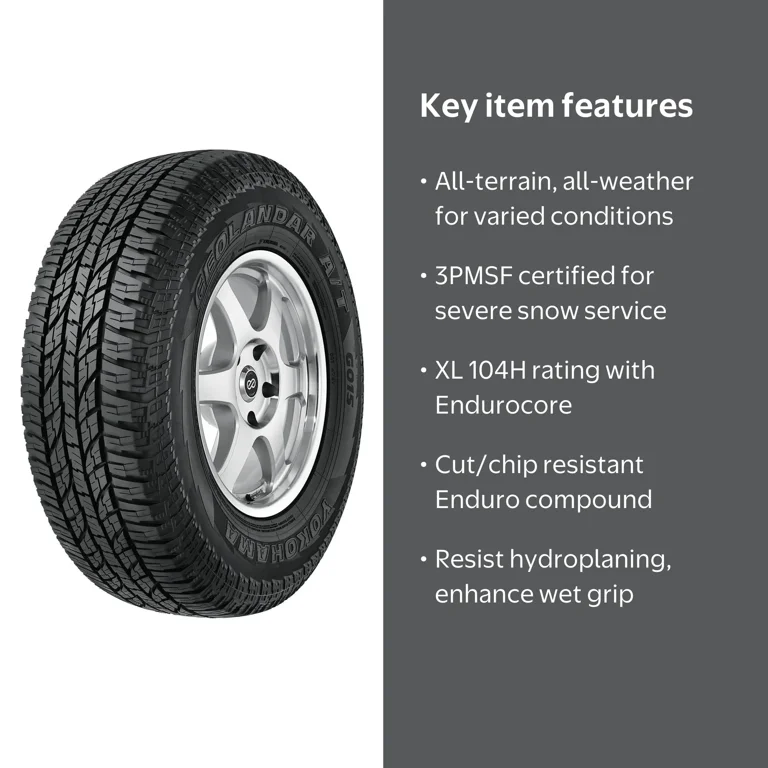 Yokohama Geolandar AT G015 225/60R18 104H XL Tire for Chevrolet