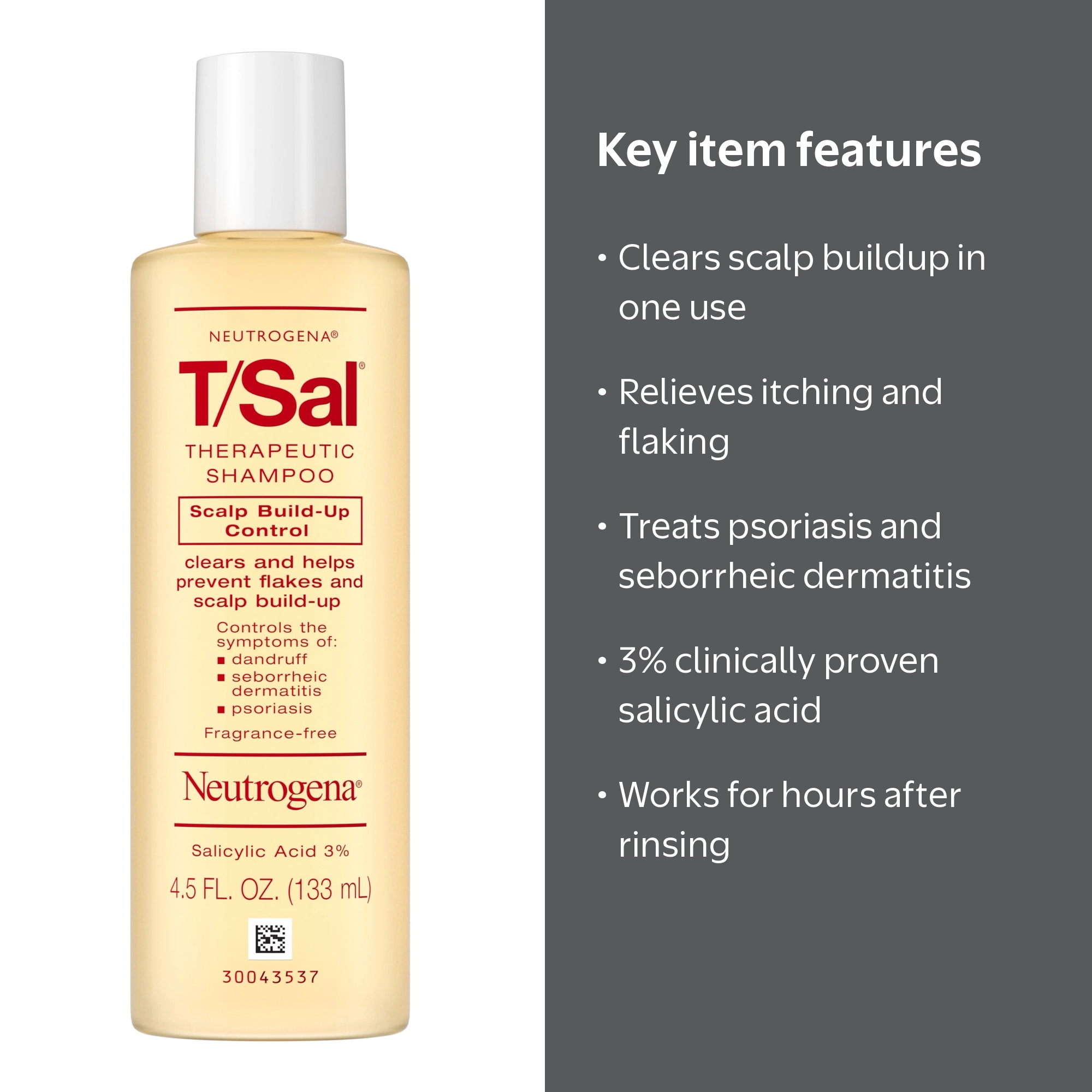 Neutrogena T/Sal Therapeutic Shampoo, Dandruff & Psoriasis Relief