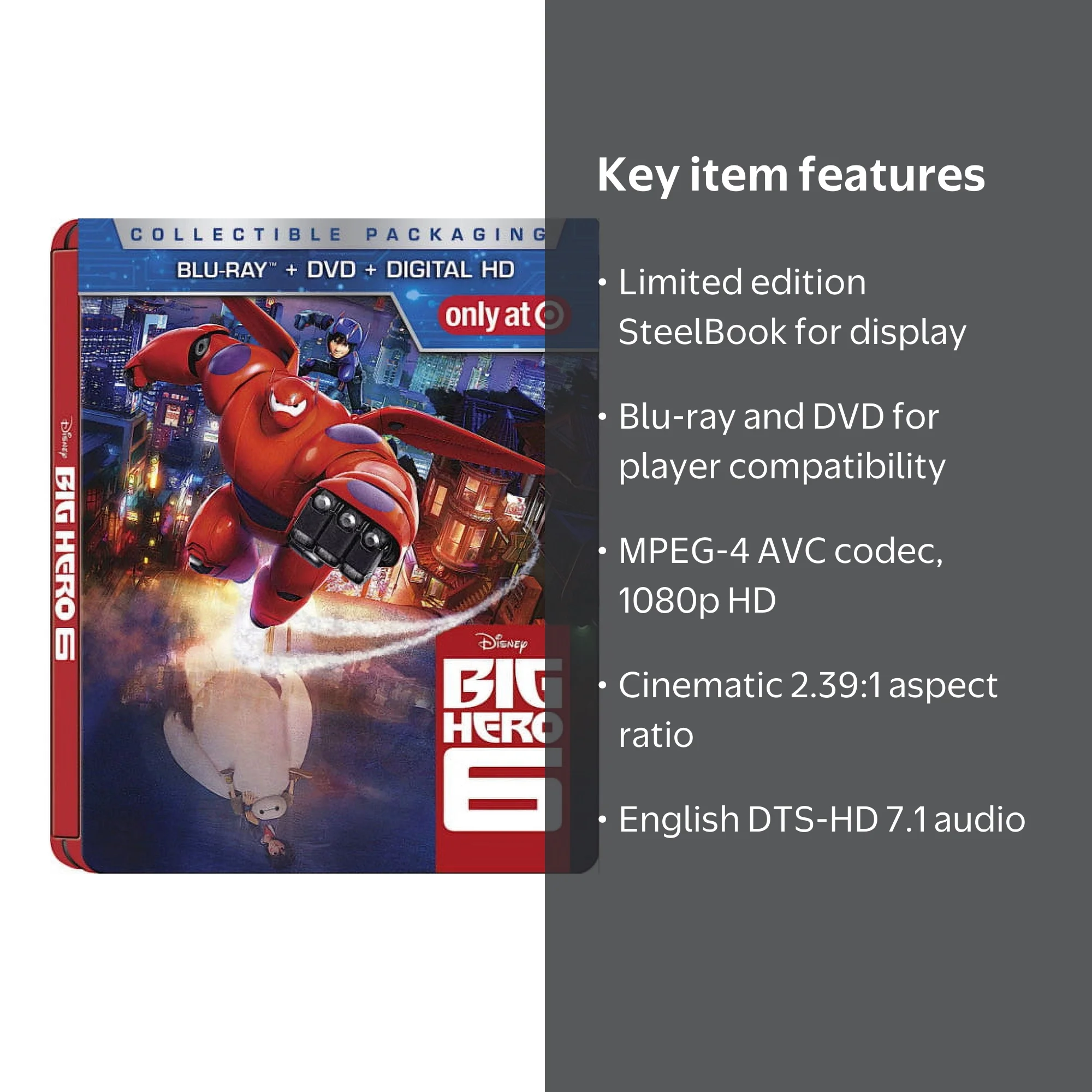 Disney's Big Hero 6 - Limited Edition SteelBook [Blu-ray + DVD