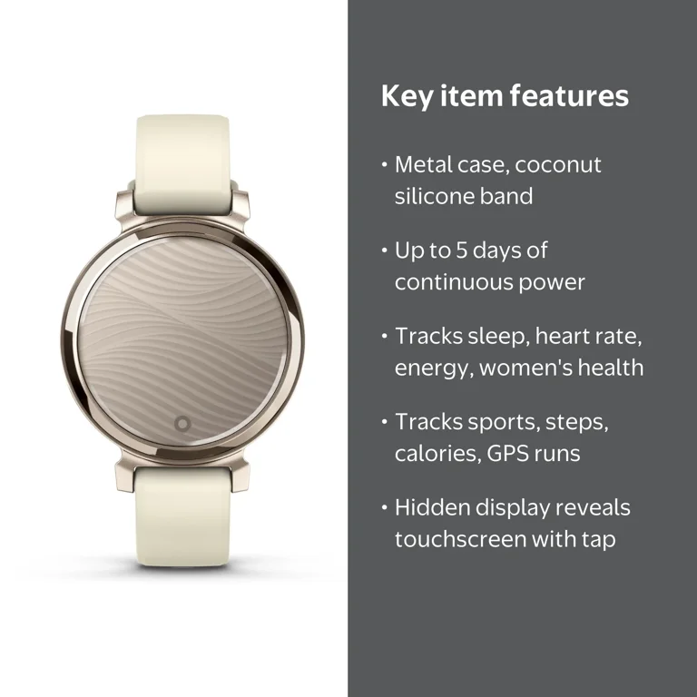 Garmin Lily 2 Smartwatch - Cream Gold, Heart Rate Tracker, 5 Days