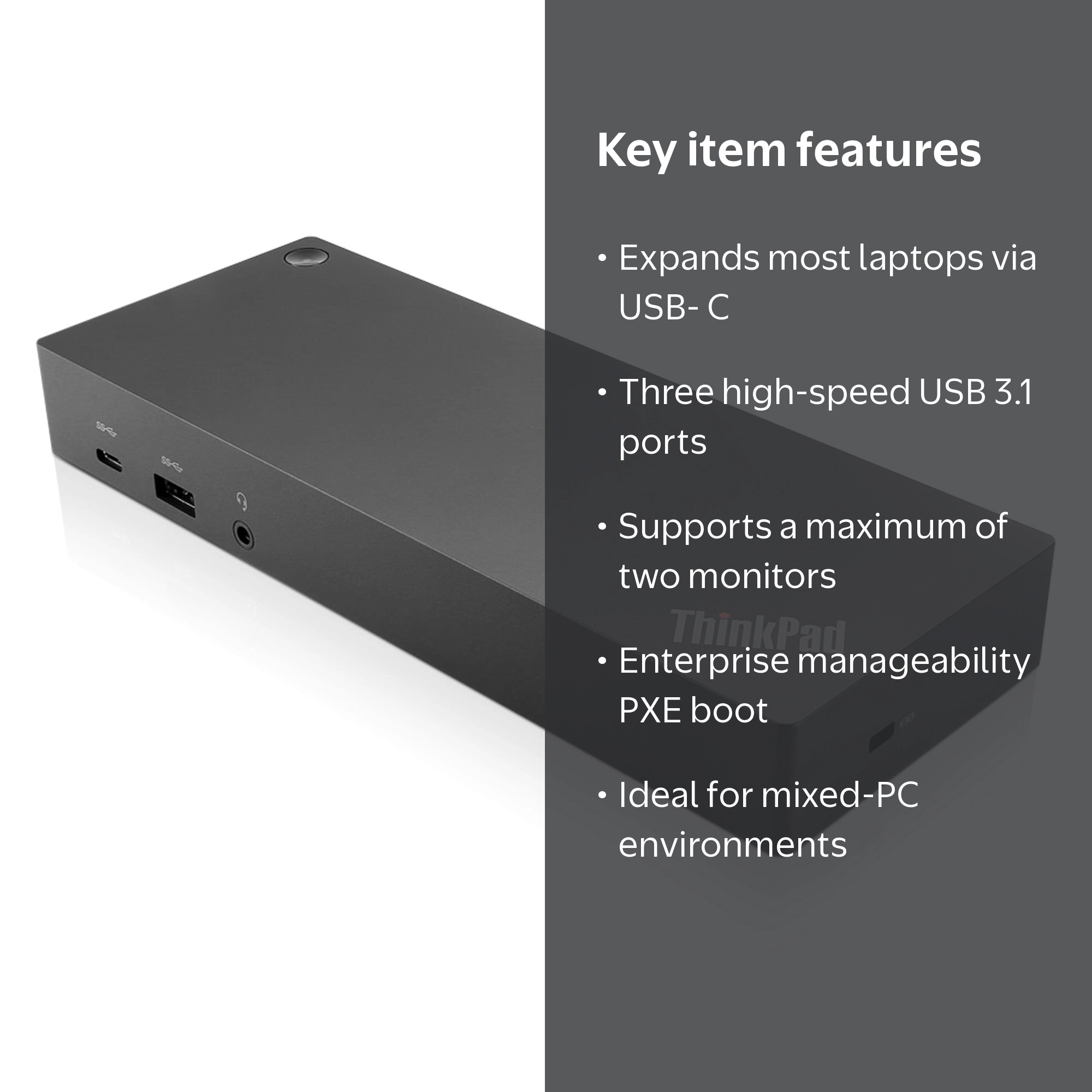 Lenovo ThinkPad Hybrid USB-C with USB-A Dock - Walmart.com