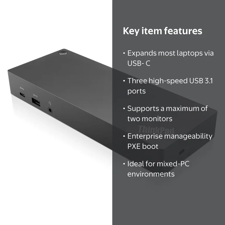 Lenovo ThinkPad Hybrid USB-C with USB-A Dock - Walmart.com
