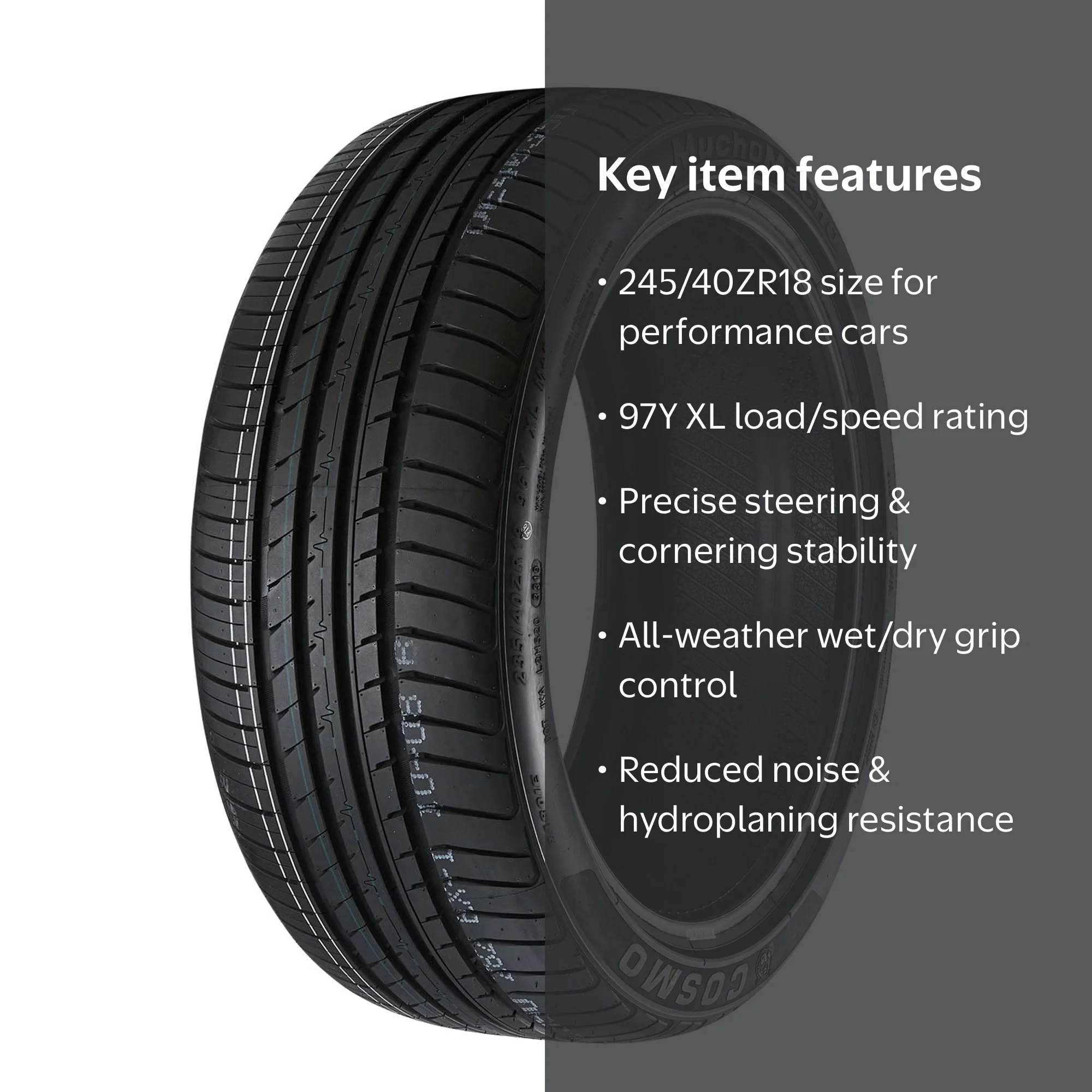 Cosmo MuchoMacho Passenger Tire - All Season, High Speed Stability
