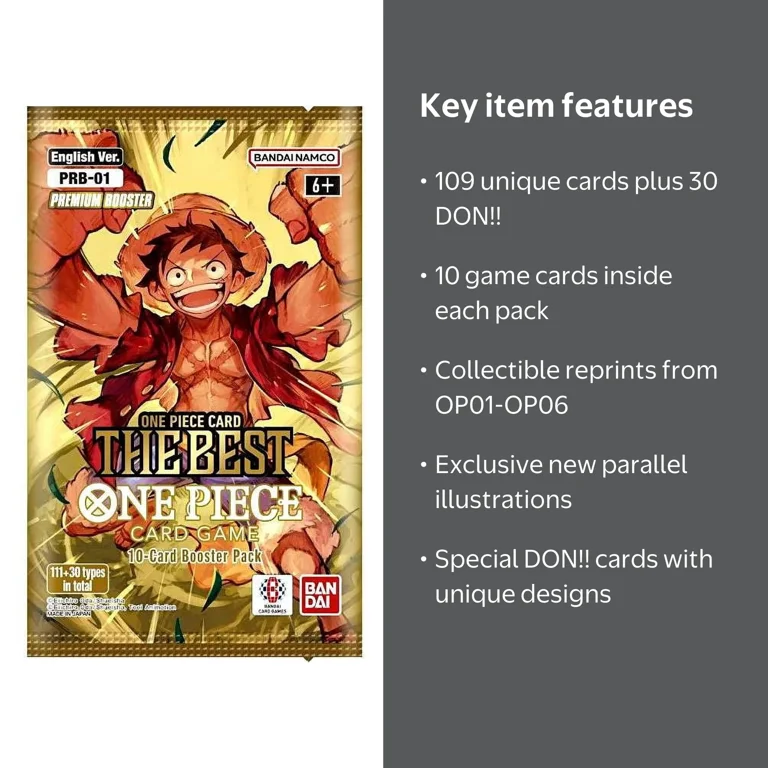 BANDAI HOBBY One Piece Trading Cards, Premium Booster Pack, 10