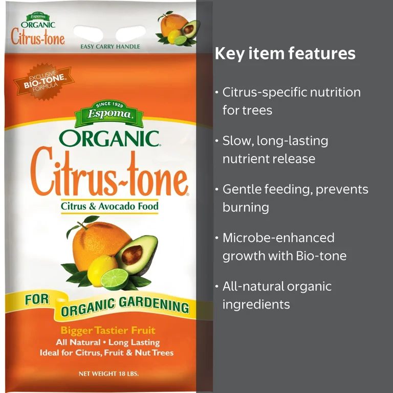 Espoma Organic 18 Lb. 5-2-6 Citrus-tone Dry Plant Food - Walmart.com