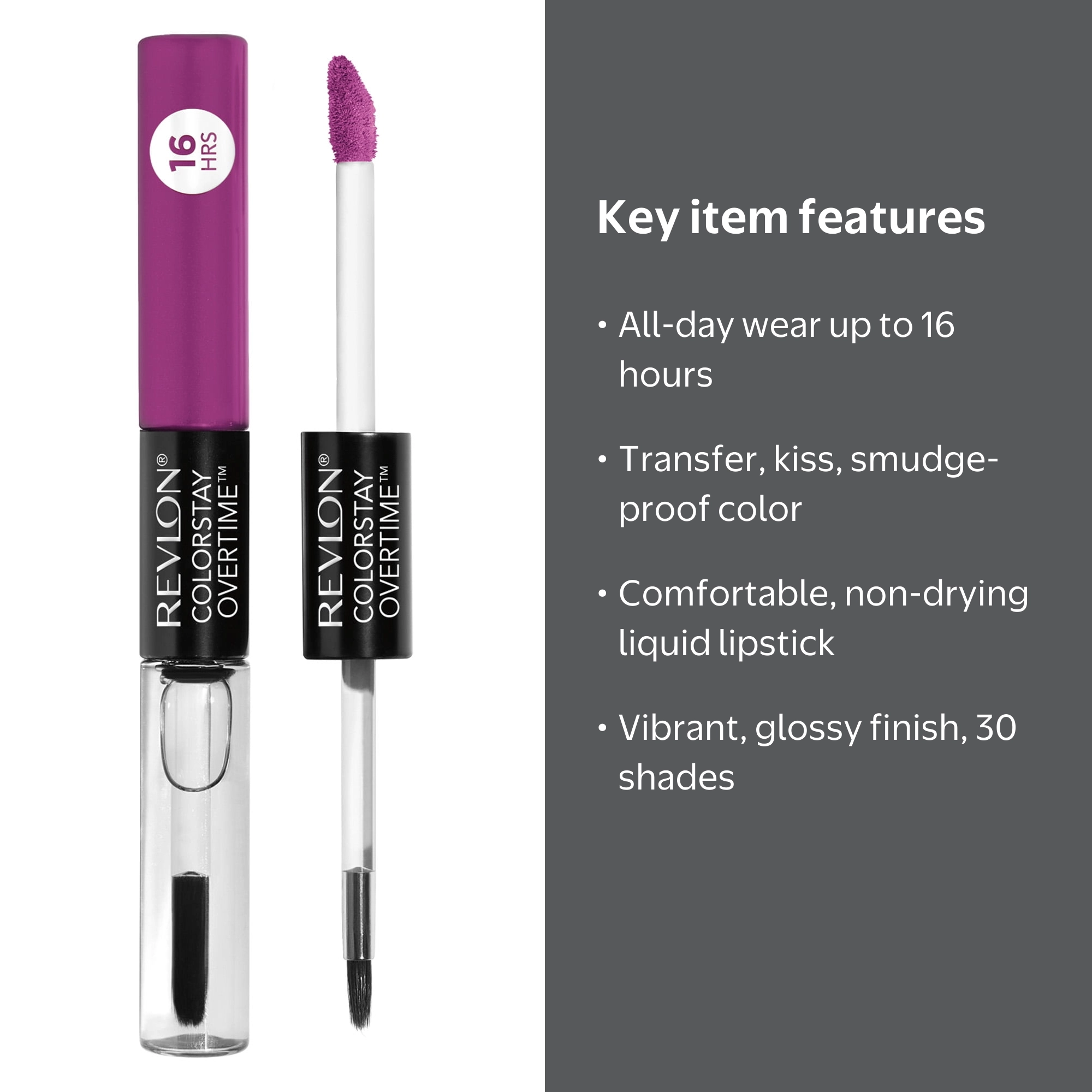 Revlon ColorStay Lipcolor, Longwear Lipstick with Gloss, Vitamin E