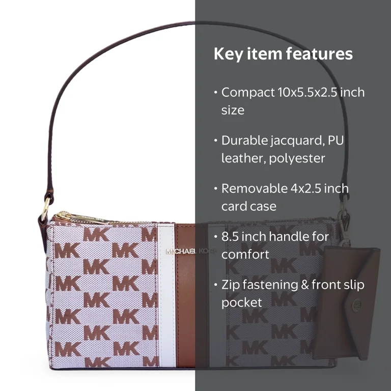 Michael Kors Women's Vincent Medium Logo Jacquard Pochette with