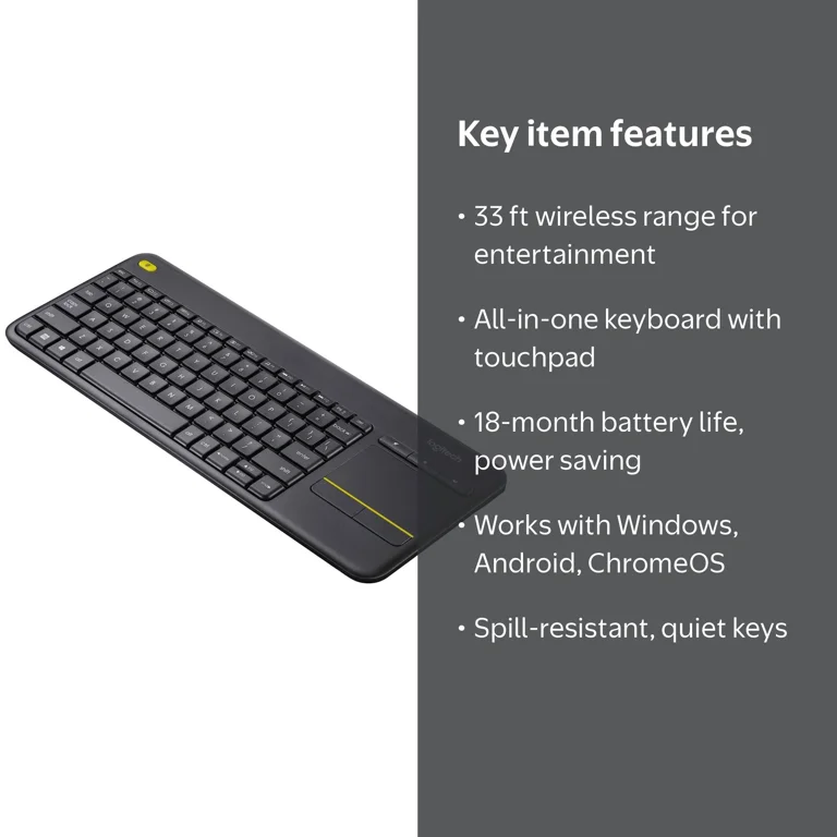 Logitech K400 Plus ワイヤレスキーボード　3セット Logitech K400 Plus Wireless Touch Keyboard - Quiet, Flat