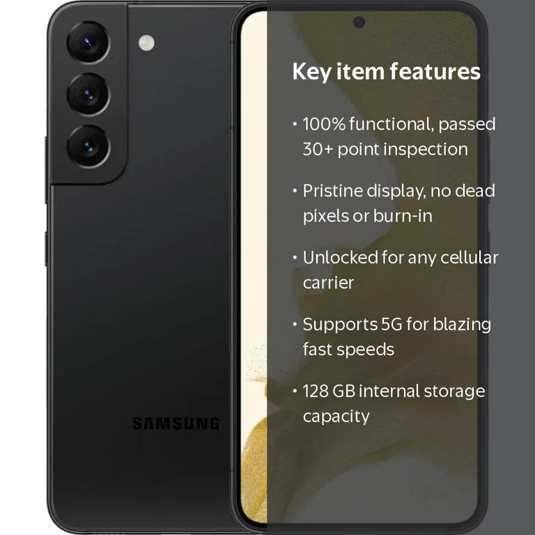 Samsung Galaxy S22 5G Android Cell Phone, 128GB, SM-S901U1
