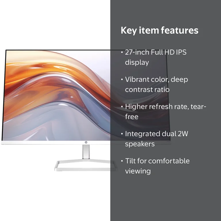 HP Series 5 27 inch FHD Monitor with Speakers - 527sa 27