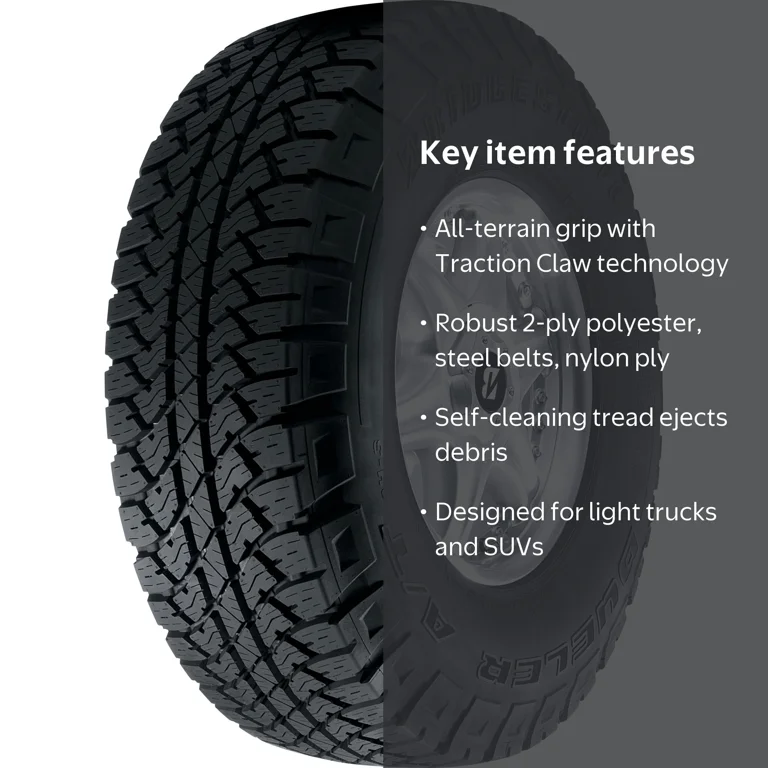 245/75R17 ブリヂストン デューラーA/T RH-S 2021年製4本 Bridgestone, Light Truck Tire, 245/75R17 112T, Black - Walmart.com