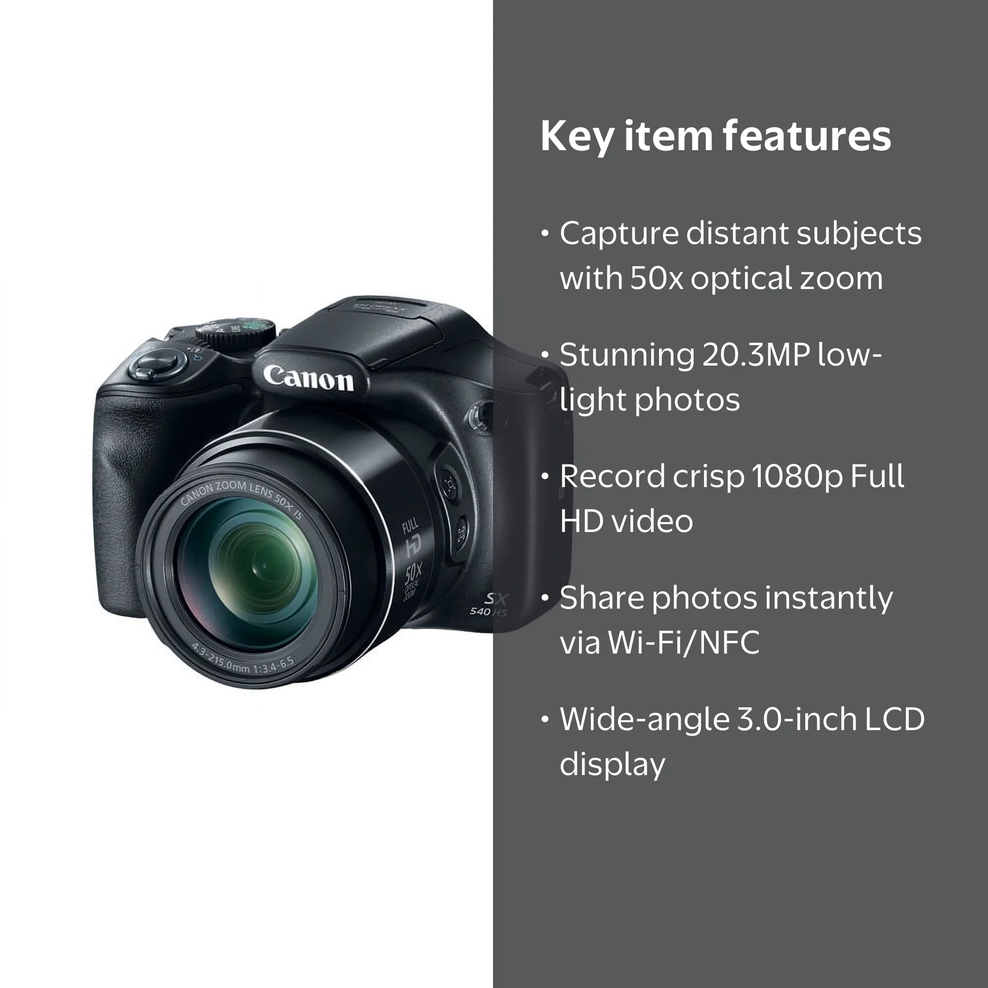 Canon SX540 PowerShot Digital Camera with Advanced Technology and