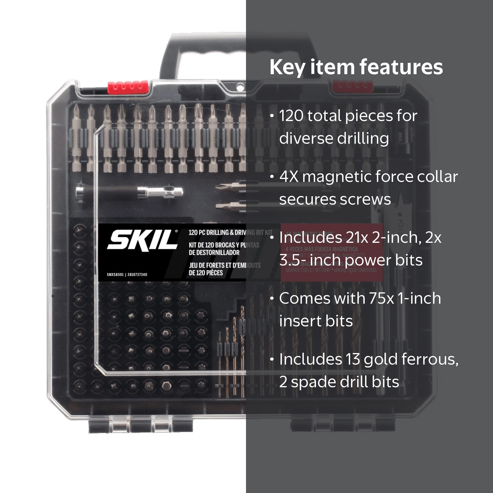 SKIL, Drilling & Driving Set, SMXS8501, 120-piece with Bit Grip