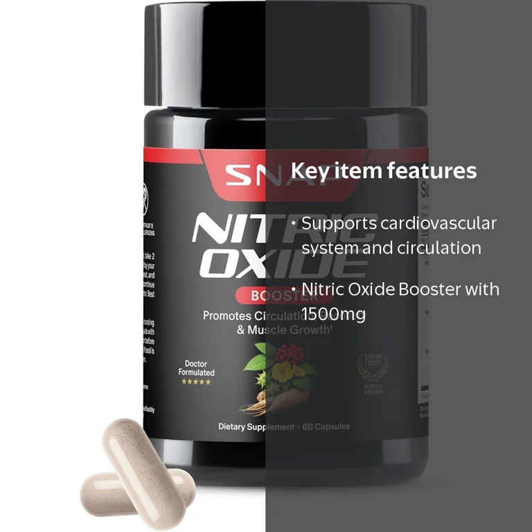 Snap Supplements, Vital Amino Acids Nitric Oxide, 1500mg, 60 Snap Supplements, Vital Amino Acids Nitric Oxide, 1500mg, 60