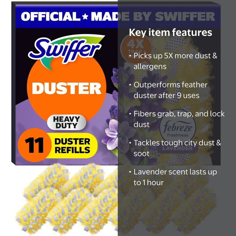 Swiffer, Heavy Duty 360 Dusters, Lavender, 11 Count Refill