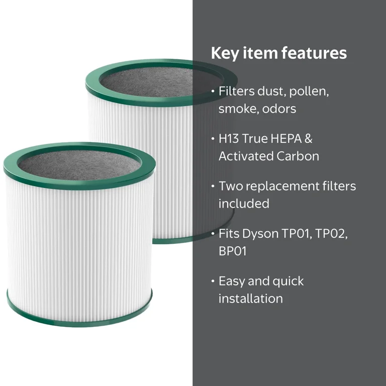 2-Pack Fil-fresh HEPA Air Filter Replacements Compatible with