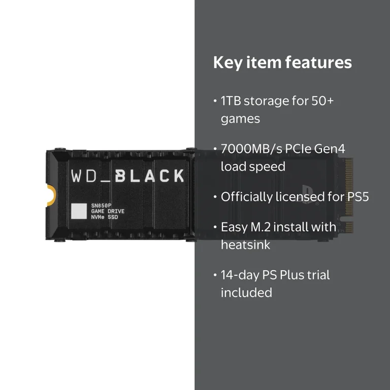 WD_Black 1TB SN850P NVMe SSD for PS5 consoles - WDBBYV0010BNC-WRWM