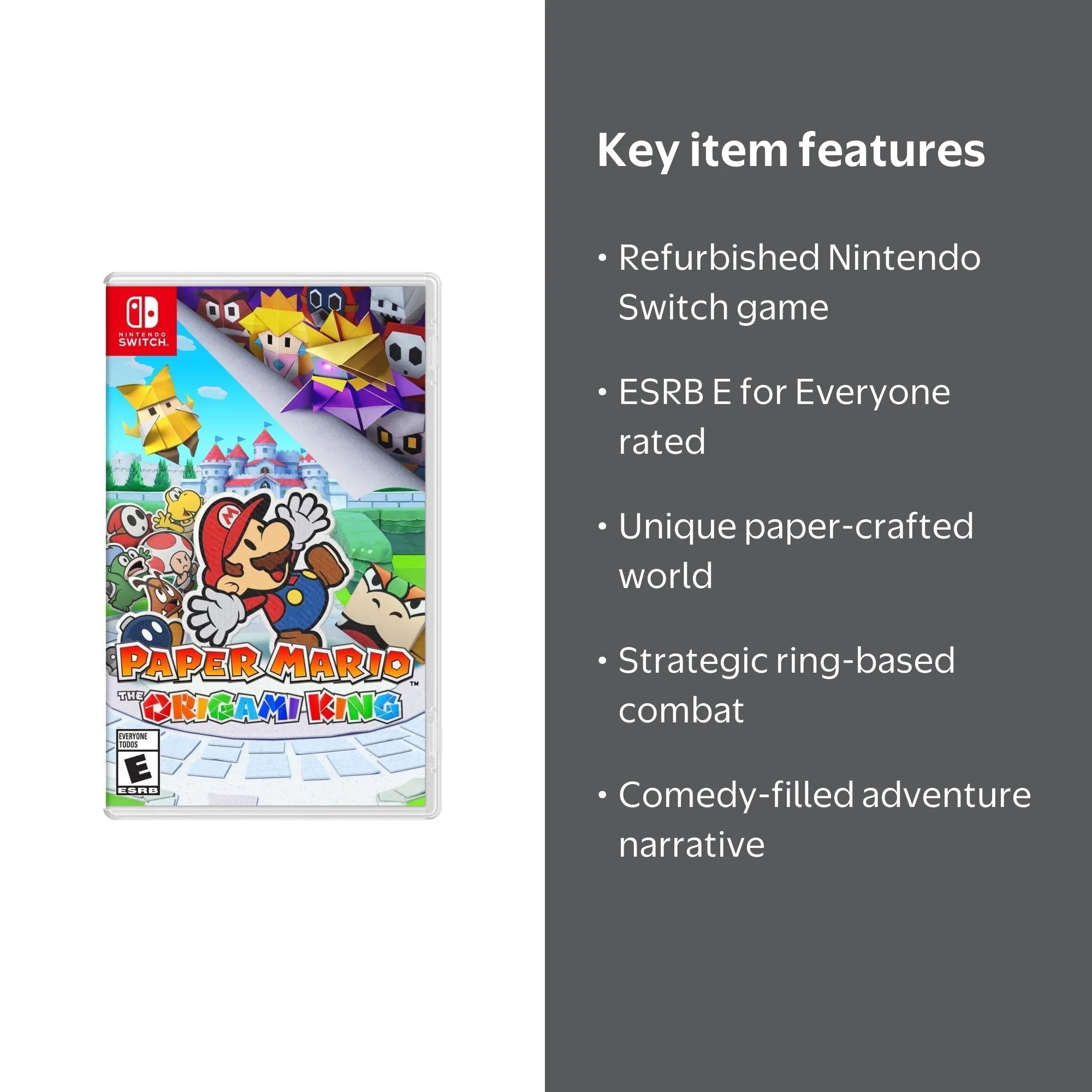 Paper Mario The Origami King - Nintendo Switch game, Refurbished