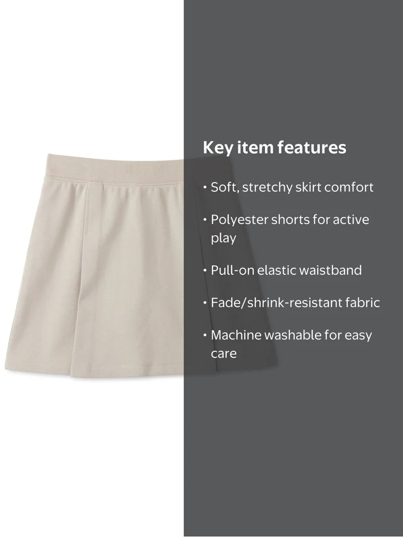Wonder Nation Girls School Uniform Stretch Ponte Knit Scooter