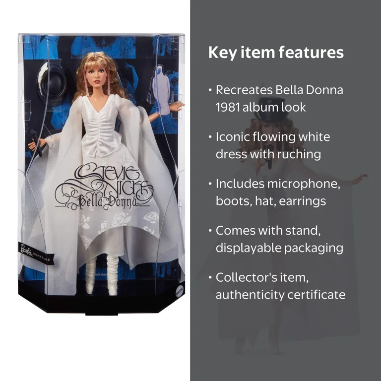 Barbie Signature Stevie Nicks Bella Donna Collector Doll, flowing