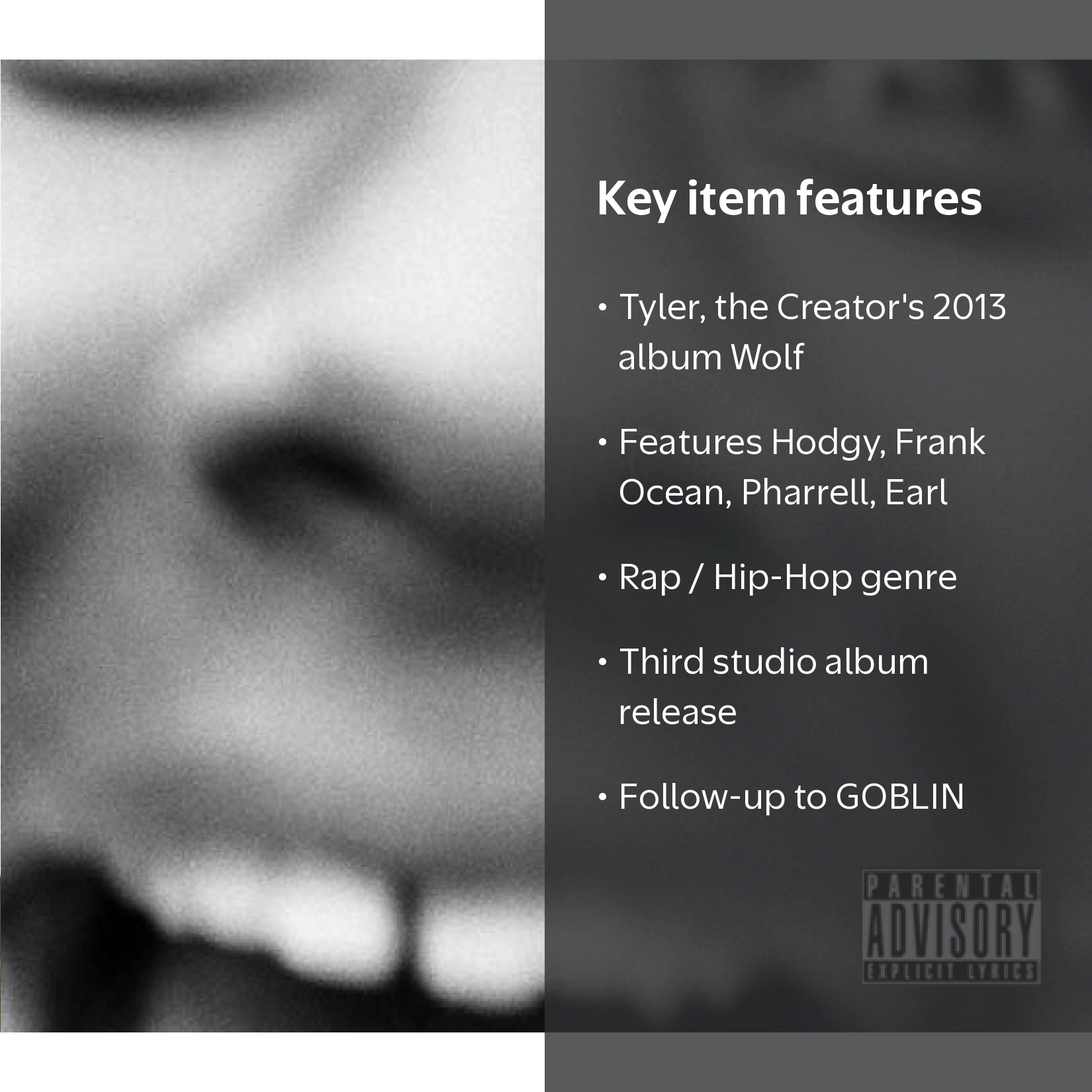Sony, Tyler the Creator Wolf CD, 2013 Hip Hop Album Third Studio