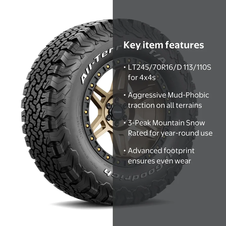BFGoodrich All-Terrain T/A KO2 LT245/70R16/D 113/110S Tire