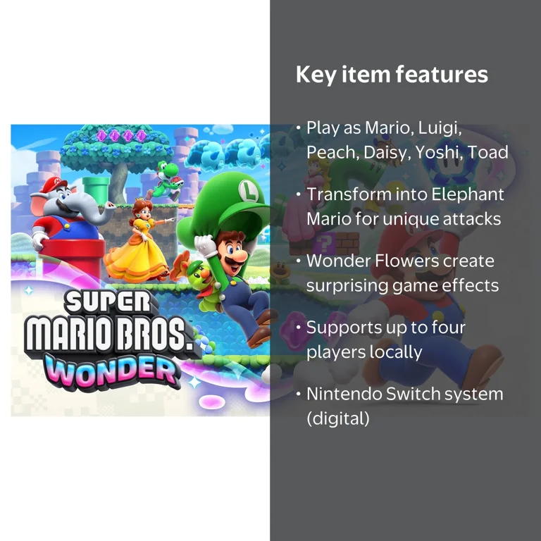 Free Shipping! Nintendo Super Mario Bros Wonder Digital for