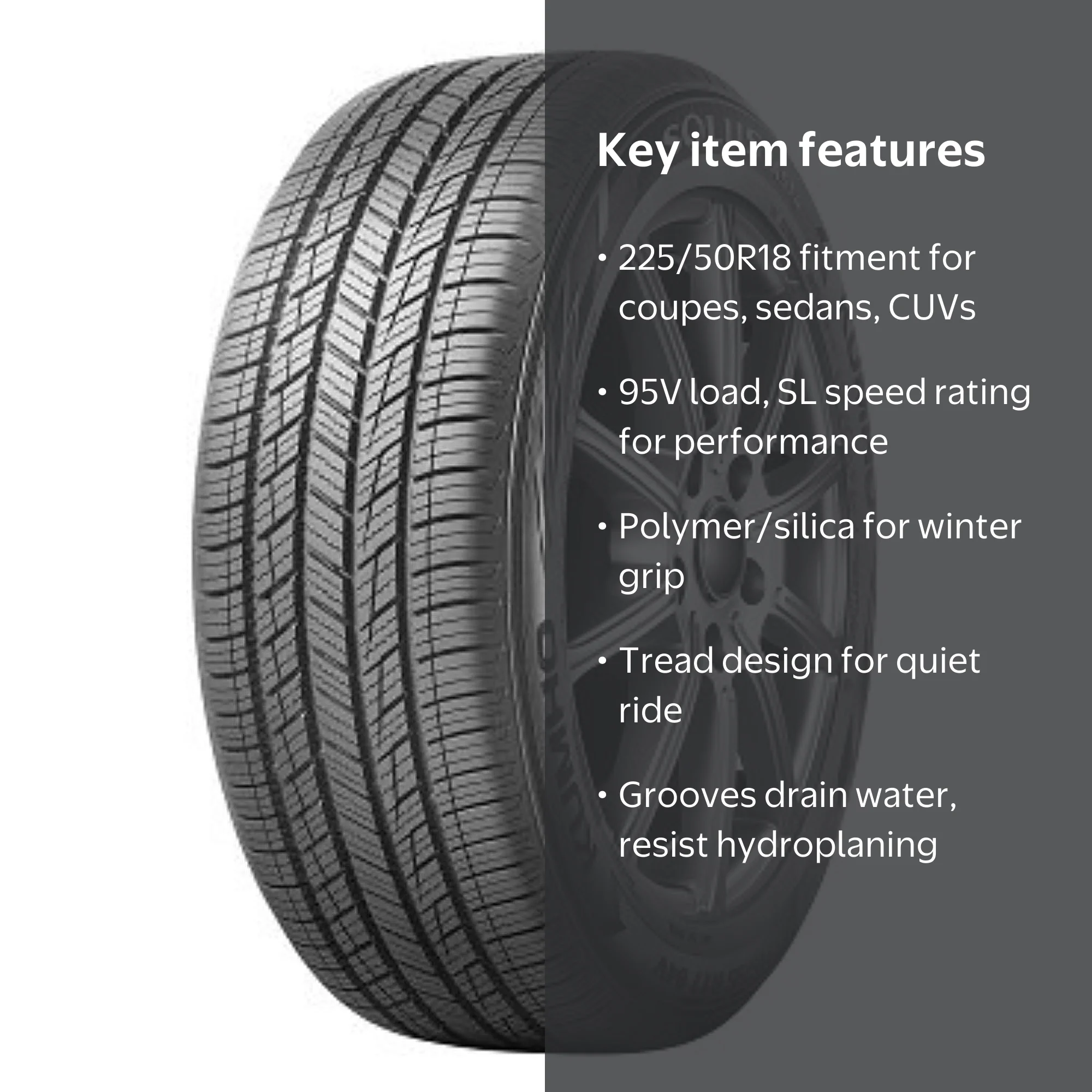 Kumho Solus TA51a All Season 225/50R18 95V Passenger Tire