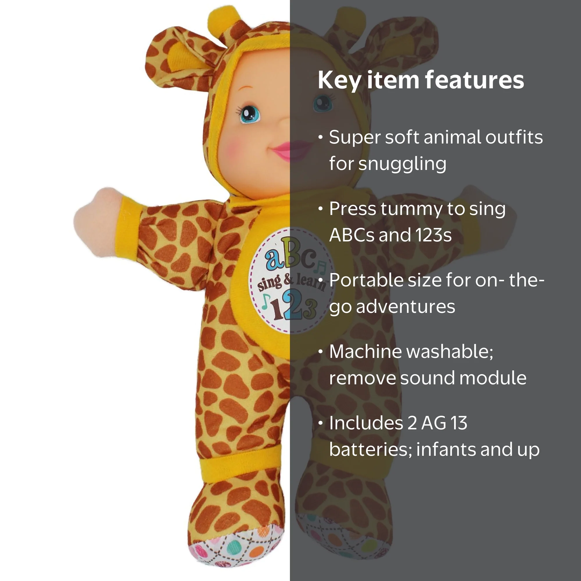 Baby's First Sing & Learn Giraffe Soft & Cuddly Singing Musical