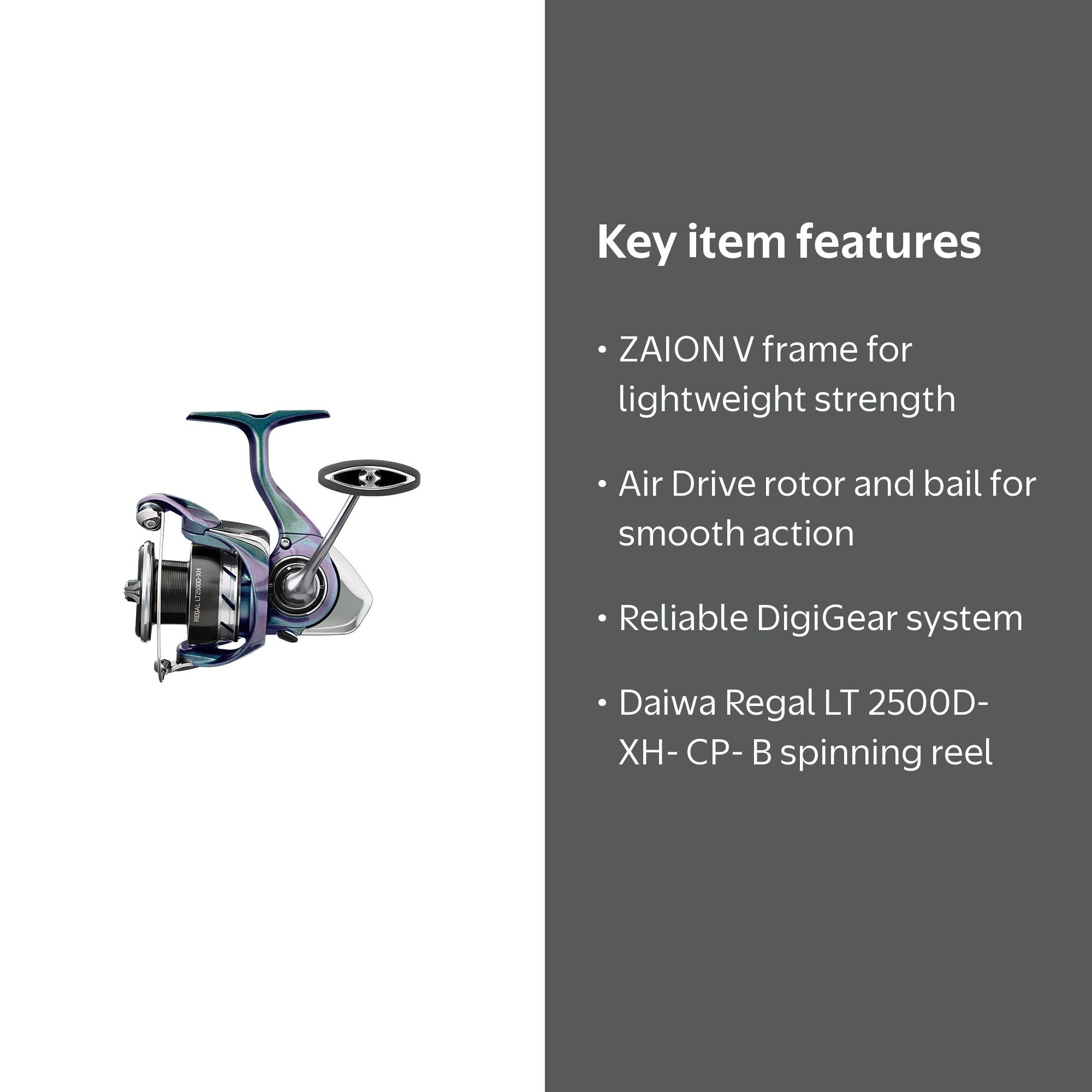 Daiwa Regal Spinning Reel - Lightweight ZAION V Construction