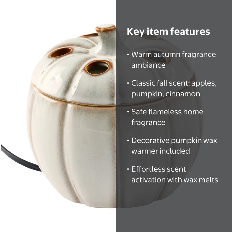 Better Homes & Gardens Reactive Glaze Pumpkin Wax Warmer + Farm