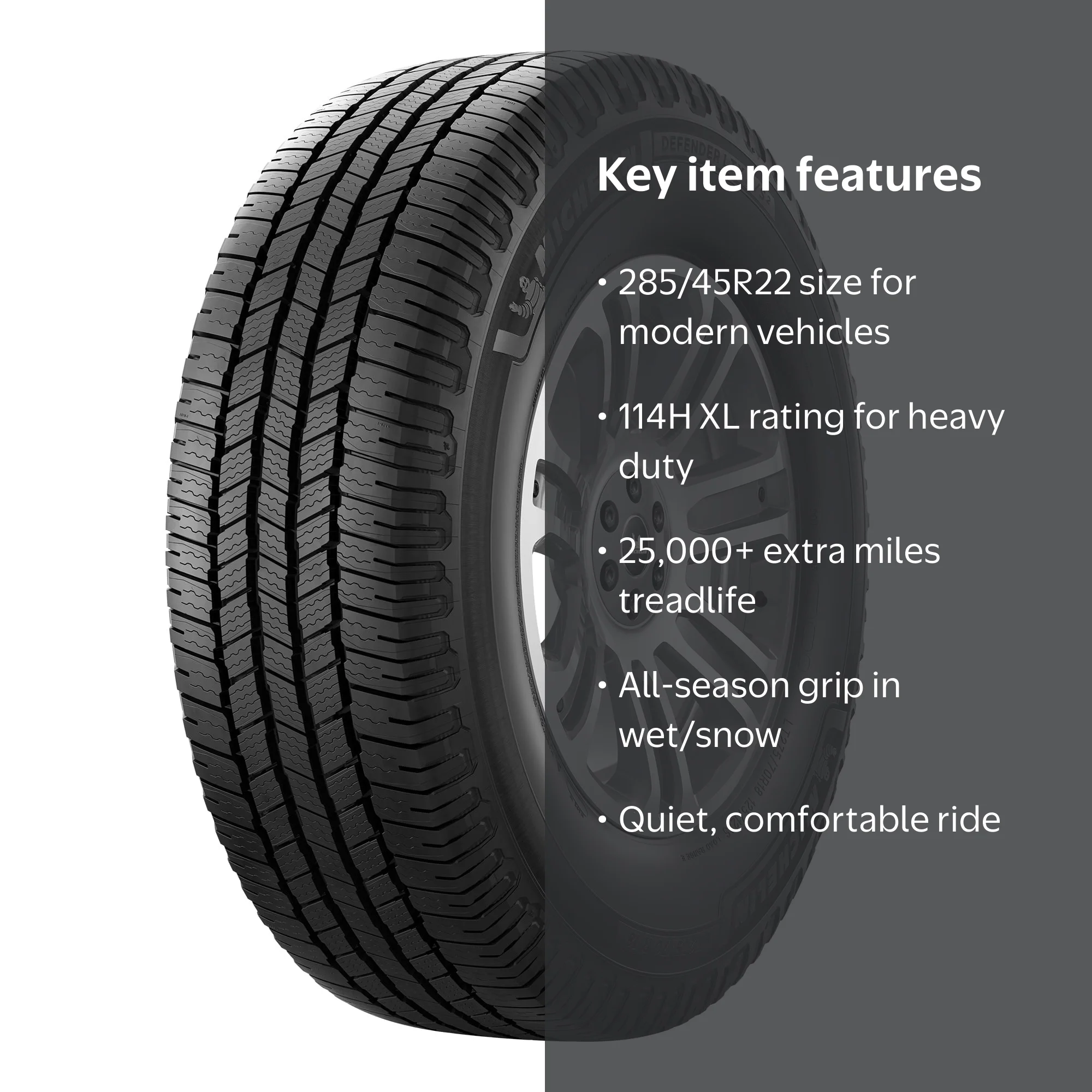 Michelin Defender LTX MS2 285/45R22 114H XL Tire All-Season