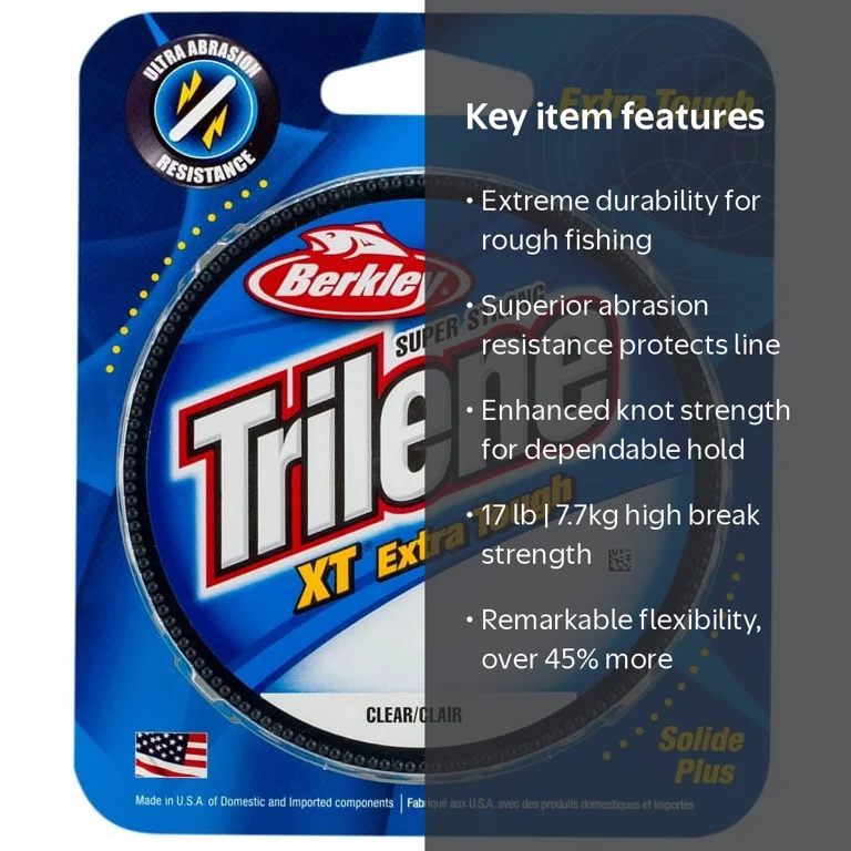 Berkley Trilene XT Monofilament Fishing Line, Clear, 17 lb