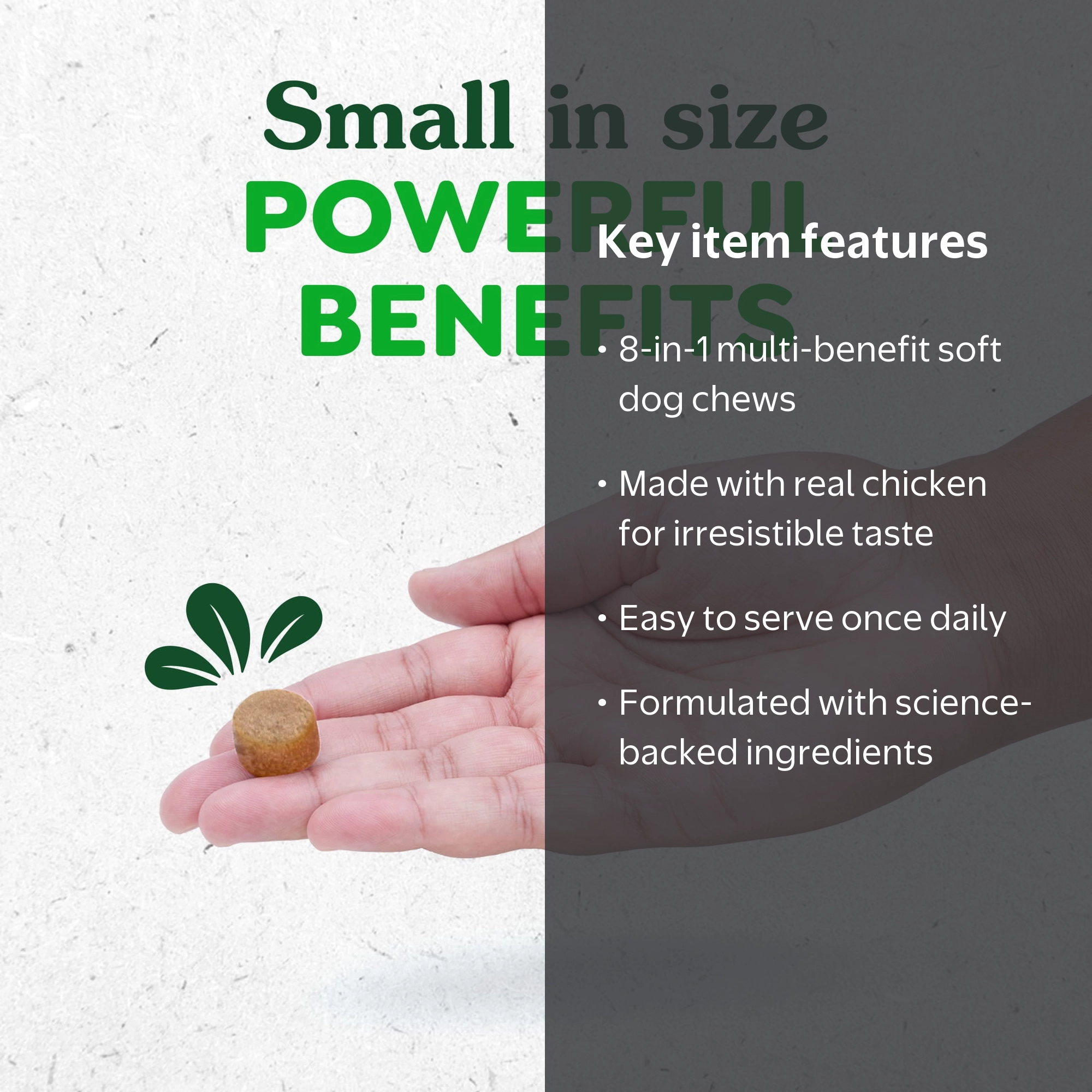 Greenies Supplements Chicken Flavor 8-in-1 Multi-Benefit Soft Dog
