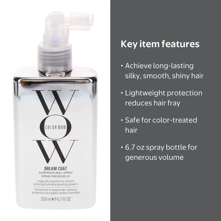 Color Wow, Dream Coat Supernatural Spray, 6.7 oz for Frizz Control