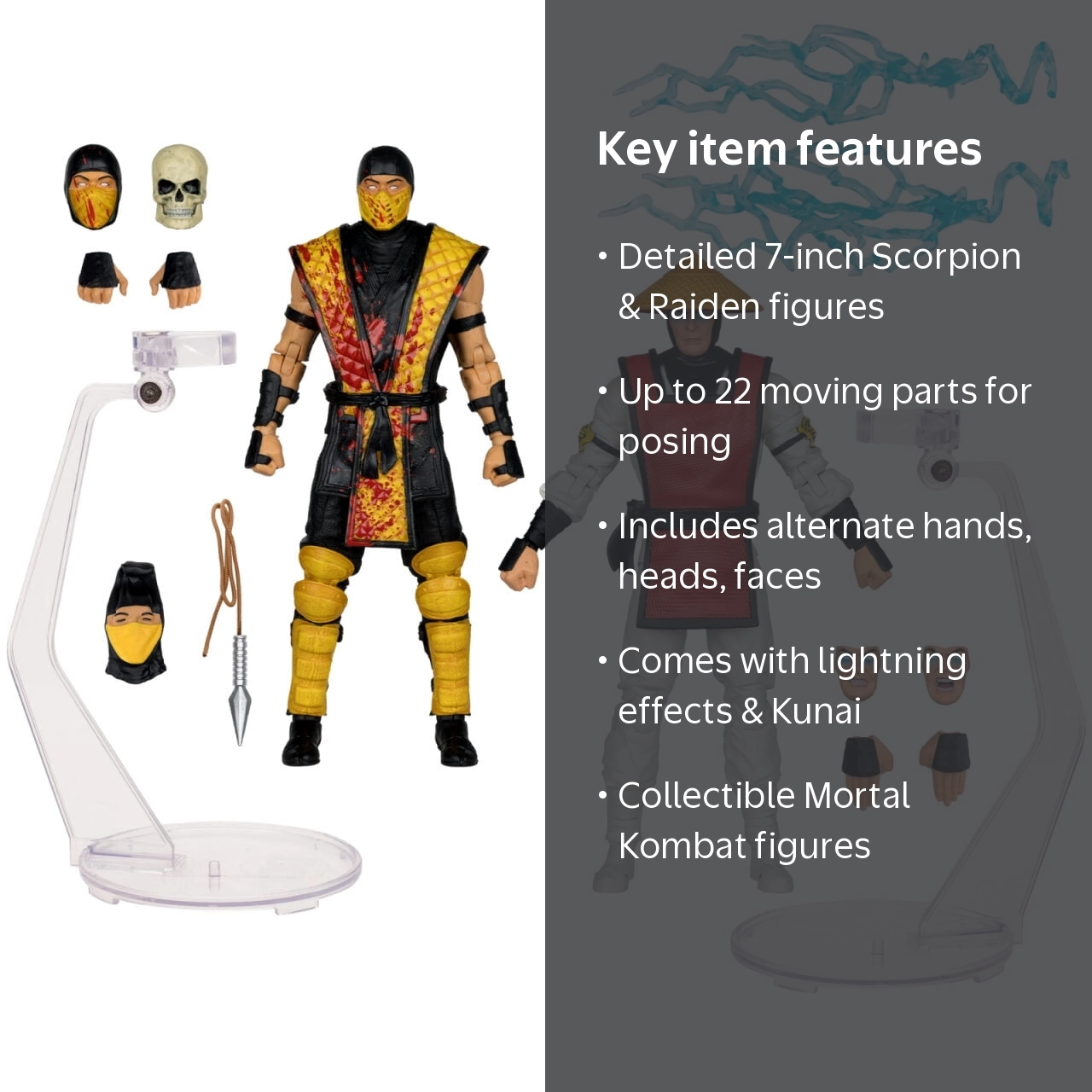 Scorpion vs Raiden (Mortal Kombat Klassic) Deluxe 2-Pack 7