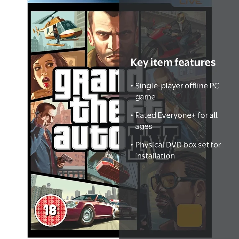 Grand Theft Auto IV Pc Game d v d Box set - Walmart.com