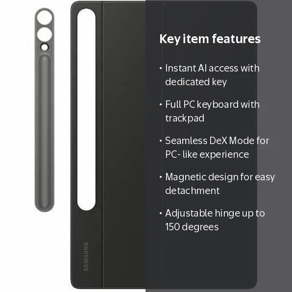 Samsung, Tablet Keyboard Cover, Black, 7.6