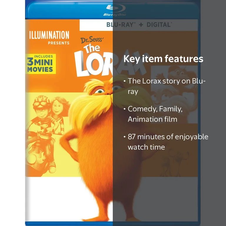 The Lorax [Blu-ray], Comedy, Family, Animation - Walmart.com