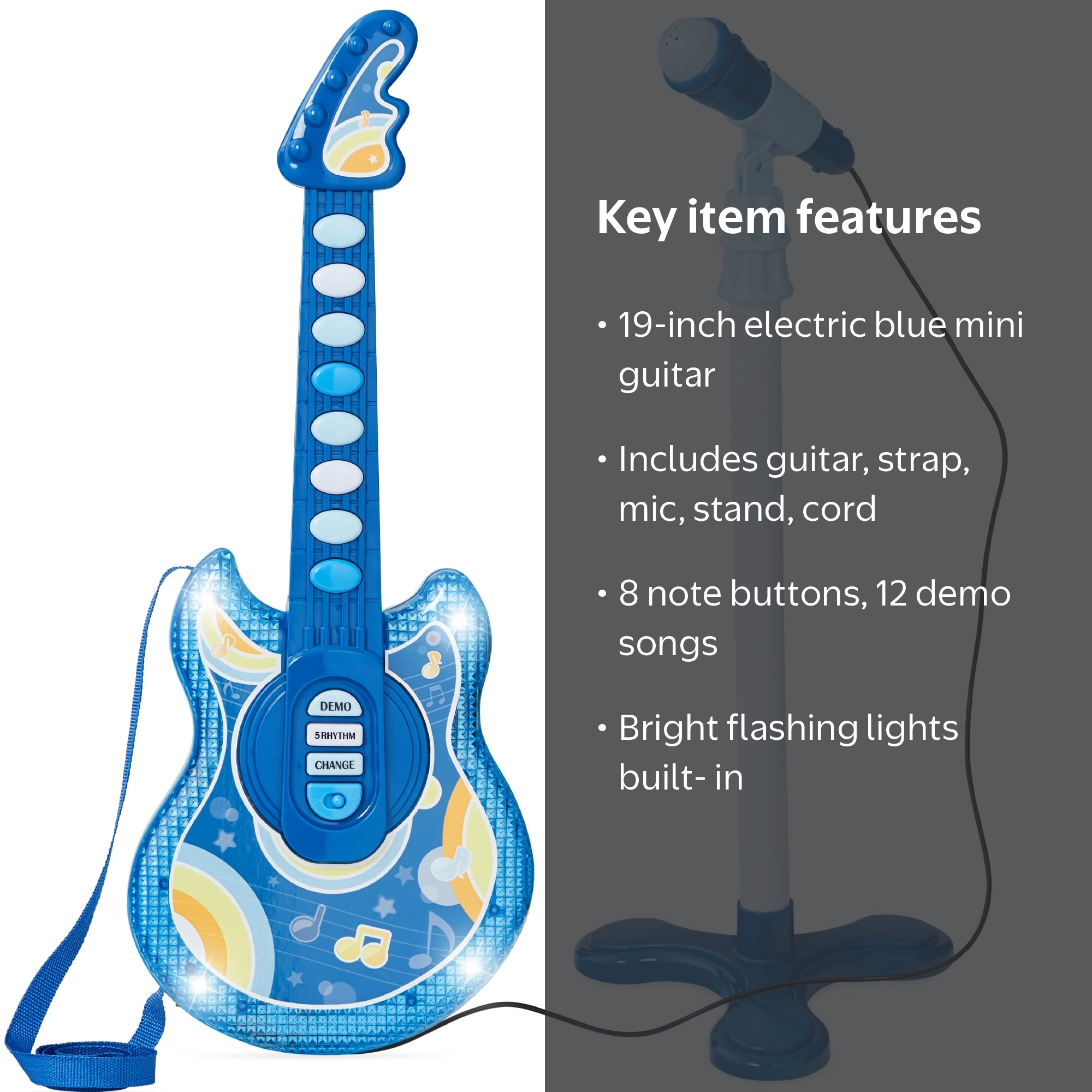 Best Choice Products 19in Kids Flash Guitar, Pretend Play Musical