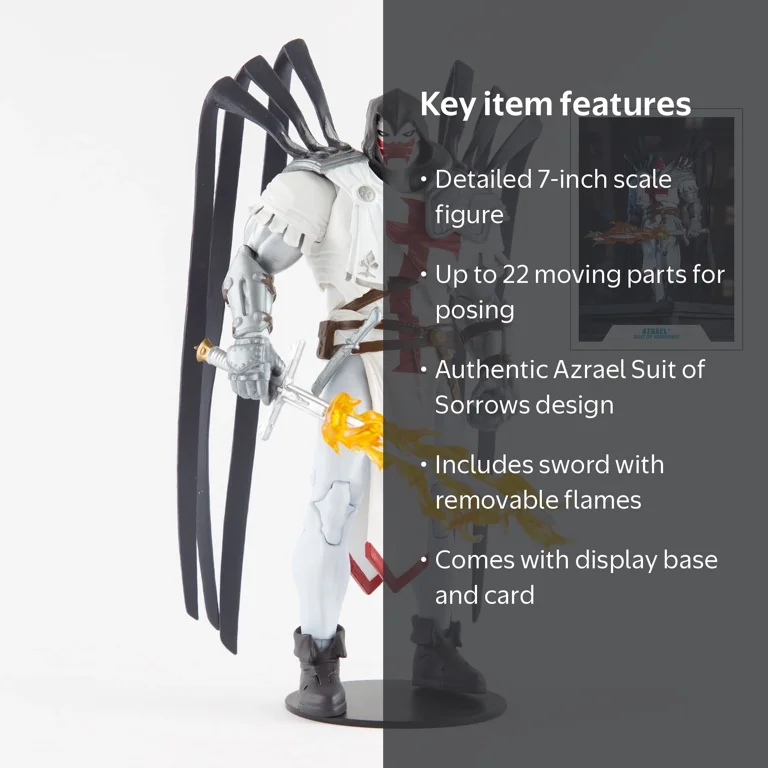 DC Comics, DC Multiverse Azrael White Templar Figure, 7-Inch Gold