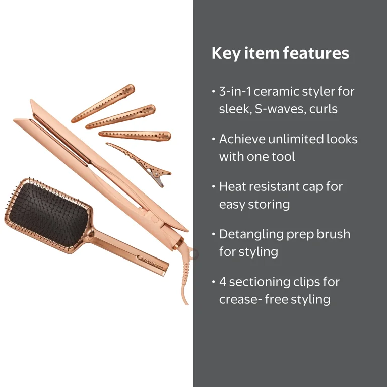 Kristin Ess Hair Signature Styling Set 3-in-1 Ceramic Flat Iron