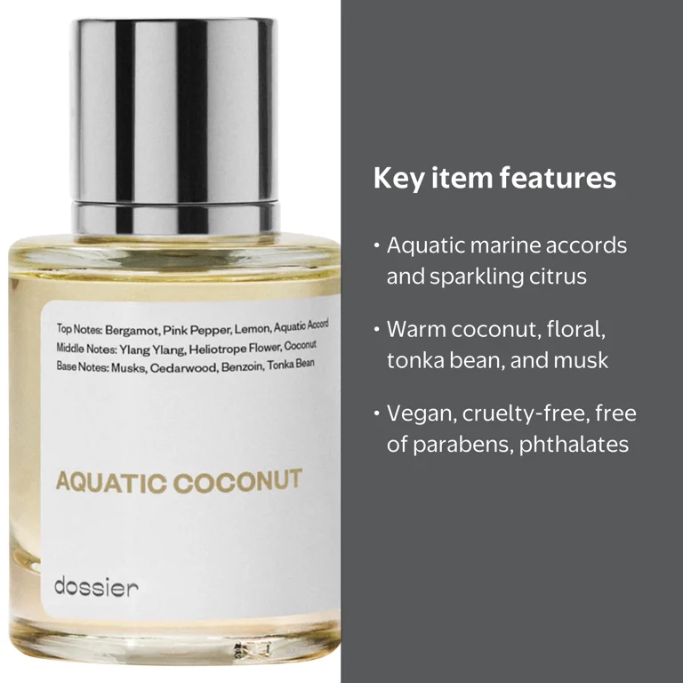 Dossier Aquatic Coconut Eau De Toilette, Inspired by Replica Beach