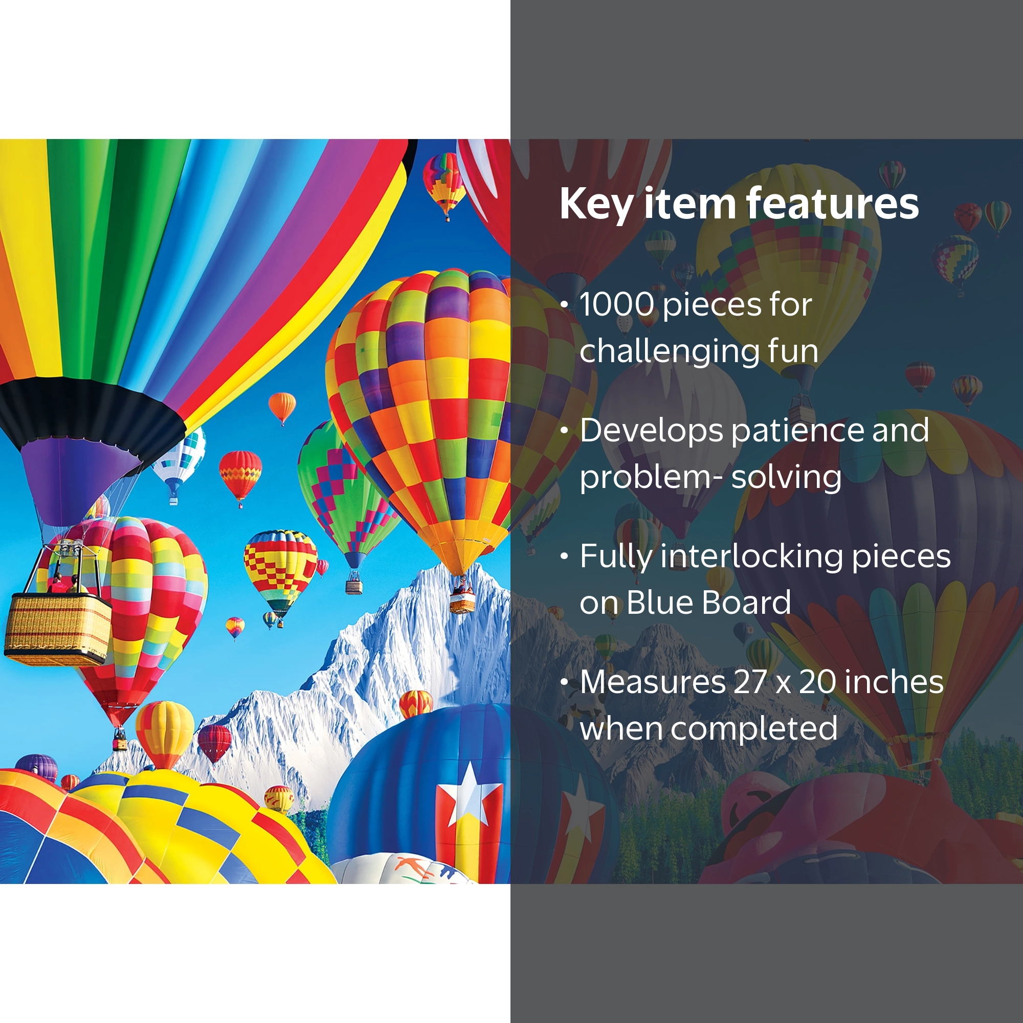 Cra-Z-Art Kodak 1000-Piece Balloons over the Mountain Jigsaw