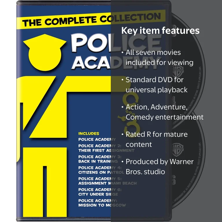 Police Academy 7-Film Collection DVD, Complete Series, Action
