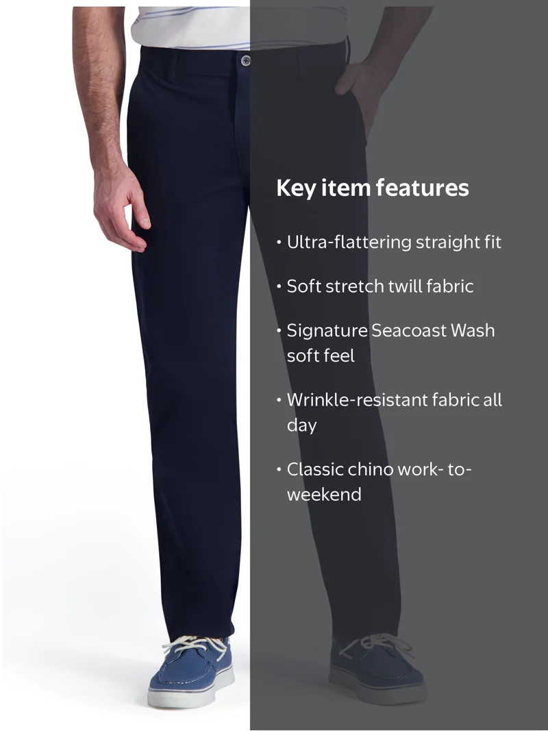 Chaps Men's Twill Stretch Chino Pants Sizes 32-42 Seacoast Wash