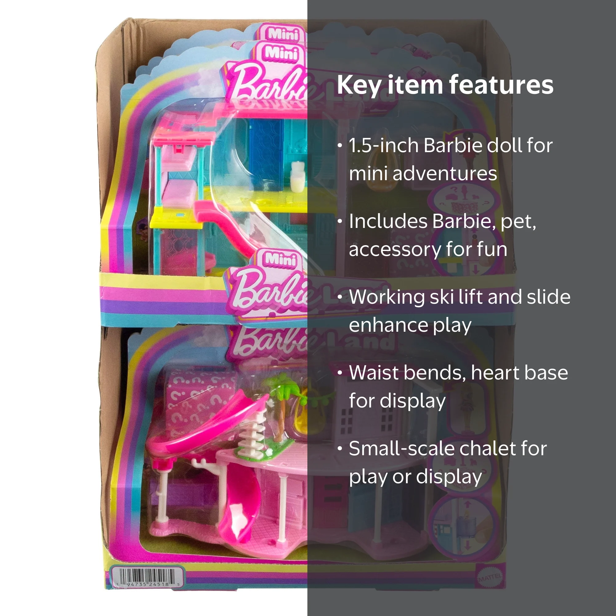 Barbie Mini Barbie Land Doll House Playsets with 1.5-Inch Doll